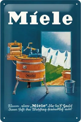 Produktbild von Nostalgic-Art - Blechschild 20 x 30cm - Traditionsmarken - Miele - Waschbottich