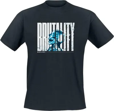 Produktbild von Mortal Kombat T-Shirt Herren Brutality schwarz Fan-Merch, Gaming 100% Baumwolle L