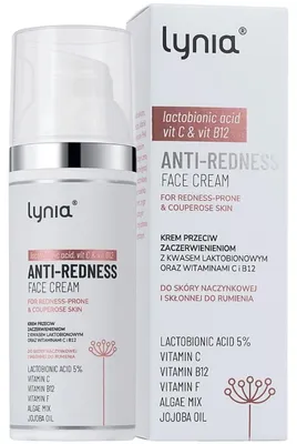 Obrázek produktu pro Lynia - Krém proti zarudnutí pleti, 50 ml - zklidňující krém na obličej