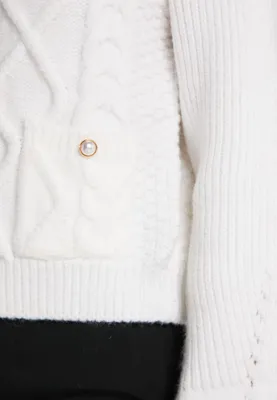 Immagine prodotto di Giacca da donna NAEMI, lavorata a maglia, colore bianco, taglia M/L