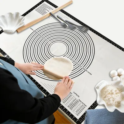 Imagen del producto de Base de silicona antideslizante, 71 x 51 cm, superficie de trabajo amplia, ideal para extender masa