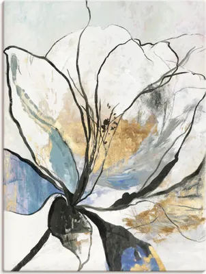 Produktbild von ARTland Leinwandbild Umrissenes Blumenmuster I Größe: 30x40 cm