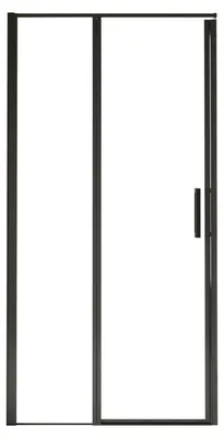 Produktbild von Duschspa 80x185cm Schwarz Duschkabine Drehtür Nischentür 6mm ESG Nanoglas Pendeltür Duschtür Duschabtrennunge