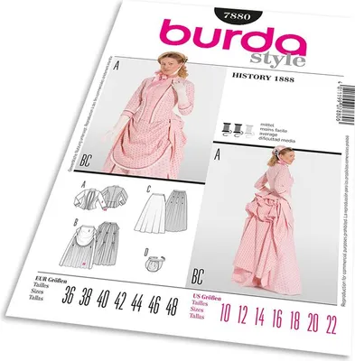 Produktbild von 7880 Wilhelminisches Kleid, 19 Jhdt., Burda