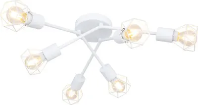 Produktbild von Globo Lighting Deckenleuchte Metall weiß, Metall weiß, ø: 630mm, H: 180mm, exkl. 6x E14 40W 230V
