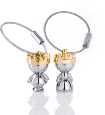 Produktbild von Schlüsselanhänger Set aus Schlüsselanhänger König und Königin LITTLE KING & LITTLE QUEEN