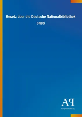 Produktbild von Gesetz über die Deutsche Nationalbibliothek