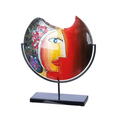 Produktbild von Casablanca by Gilde Glasart Deko Vase Face Cloe H. 48 cm, 52072