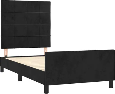 Obrázek produktu pro vidaXL Postel s čelem černá 90x200 cm Velvet