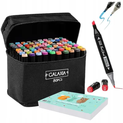 Produktbild von GALAXIA Alkoholmarker 80 Pro Doppelseitige Stifte Tasche