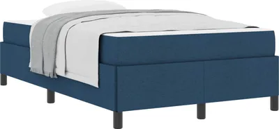 Obrázek produktu pro vidaXL Modrá postel se skříňovou pružinou 120 x 200 cm látka