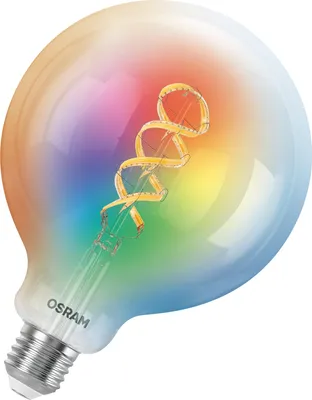 Produktbild von Osram LED Smart+ Spiral Filament Globe G125 4,8W = 40W E27 klar 470lm RGBW 2700–6500K Dimmbar App Alexa Google Apple WiFi Matter