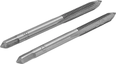 Obrázek produktu pro 2 ks/sada metrických strojních závitníků z rychlořezné oceli s 3 přímými drážkami pro závitové závity M5x0,8