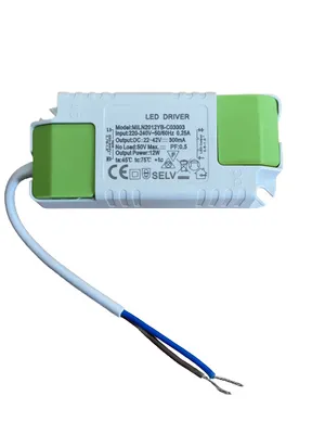 Immagine prodotto di Trasformatore per pannelli LED, senza sfarfallio - 12W, 22-42V, 300mA - non dimmerabile