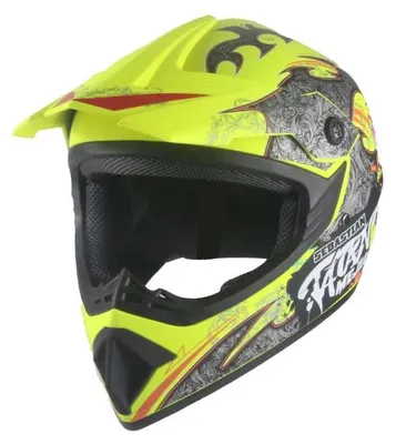 Produktbild von Crosshelm Helm Kinderhelm Motorradhelm Motocross Mejia Gelb Matt Größe M