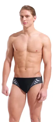 Obrázok produktu pre Pánske plavky Arena Steplogo, strih slip, farba: čierna/asfaltová čierna. Veľkosť: 8