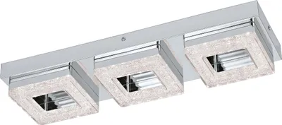 Produktbild von FRADELO Wand-/Deckenleuchte Lampe Beleuchtung - L46 x B14 x H6 cm - chrom - 3X3,5W inkl. - IP20