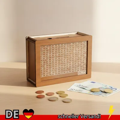 Produktbild von 1000 2000 3000 5000 10000 Euro-Spardose Sparschwein aus Holz mit