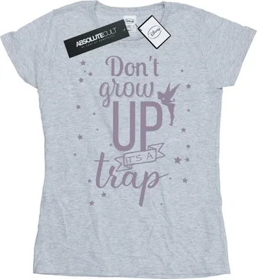 Produktbild von Tinkerbell - "Don´t Grow Up" T-Shirt für Damen BI1661 (L) (Grau)