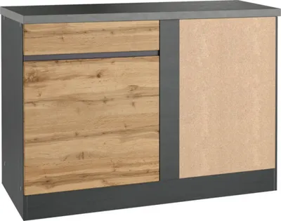 Produktbild von Held Möbel Eckunterschrank PISA BxTxH 120 x 60 x 86 cm wildeiche matt zerlegt Anschlag reversibel 473.2.6310
