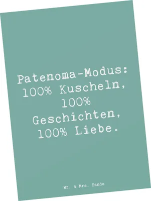 Produktbild von Mr. & Mrs. Panda Postkarte Spruch Patenoma Modus - Meeresbrise - Geschenk, Lächeln, Familienmitglieder, persönliche Erinnerungen, Fotokarte, Herz, Patenschaft, Grußkarte