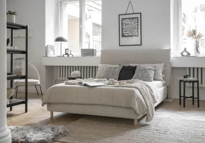 Image de MIUFORM Sleepy Luna - Lit capitonné - 140x200cm - Beige - Lit Dormant