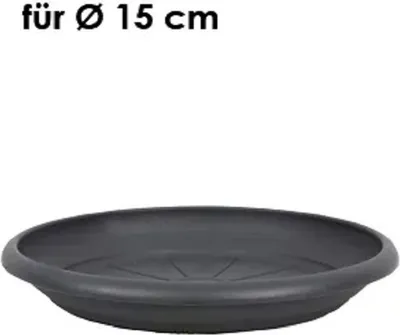 Produktbild von Livinja Untersetzer d= 14 cm, für Pflanzkübel Zylinder d= 15 cm anthrazit, Polypropylen