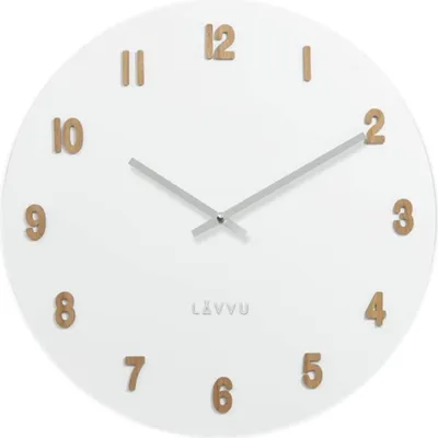Produktbild von Große weiße Holzuhr LAVVU WHITE LCT 4070, 50 cm