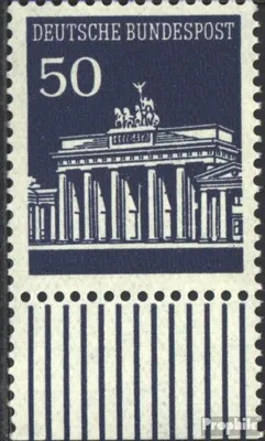 Produktbild von Briefmarken BRD (BR.Deutschland) 1966 Mi 509 Unterrandstück postfrisch Brandenburger Tor