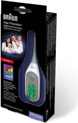 Productafbeelding van Braun PRT2000, Contactmodel, Blauw, Wit, Onder de oksel, °C, 8 seconden, LCD-display