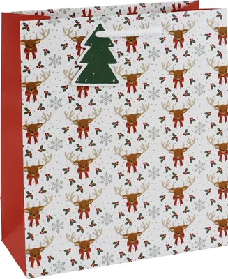 Produktbild von Clairefontaine 6x Geschenktasche 21,5x10,2x25,3cm, Weihnachten Weiß X-29505-3C