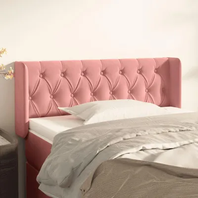 Obrázok produktu pre vidaXL Čelo postele s ušami ružové 93x16x78/88 cm Velvet