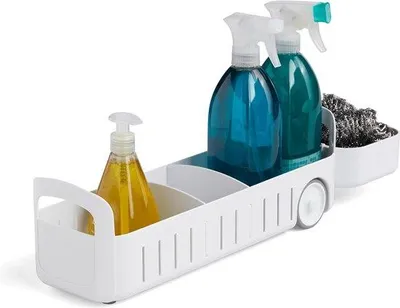 Image de Boîte de rangement en plastique - 12,7 cm (L) x 13,5 cm (H) x 41 cm (P)