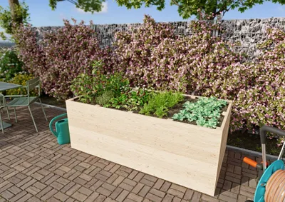 Produktbild von Großes Hochbeet aus Fichtenholz, 200x100x72 cm, witterungsbeständig & nachhaltig