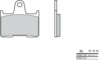 Produktbild von BREMBO Bremsbeläge Satz 07KA21SP