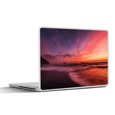 Produktbild von MuchoWow® Laptop Aufkleber Sticker Cover Strand - Meer - Natur - Abend 30x21 cm - Sticker für Laptop - Selbstklebend