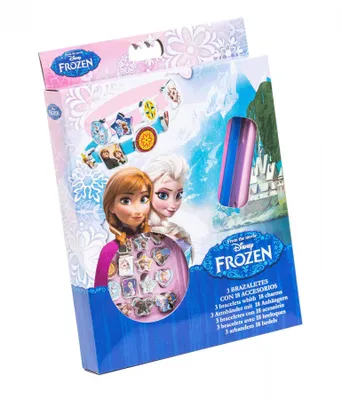 Produktbild von Frozen Armband Bettelarmband Kinder Disney Elsa Schmuck Armreifen 18 Charms 3 Armbänder