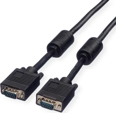Produktbild von ROLINE SVGA Monitor-Kabel mit Ferritkern+DDC, HD15 ST-ST, 10 m