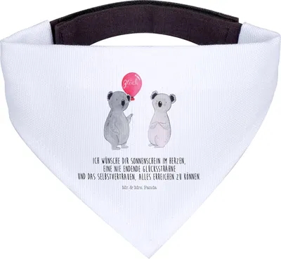 Produktbild von Mr. & Mrs. Panda Halstuch Koala Luftballon - Weiß - Geschenk, Hund, Hundetuch, Geburtstag, Hundehalstuch, Tuch, Für Hunde, Party