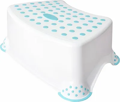 Produktbild von KiNDERWELT Premium Tritthocker für Kinder und Babys, weiß, Tritthocker Stufe für Kleinkinder ab 18 Monaten, abwischbar, rutschfest und BPA-frei