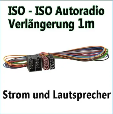 Obrázek produktu pro ISO - ISO 100cm 1m prodlužovací reproduktor autorádia + napájení