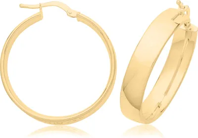 Produktbild von 9 Karat (375) Gold Damen - Paar Creolen - 25mm; TRS35891MM25
