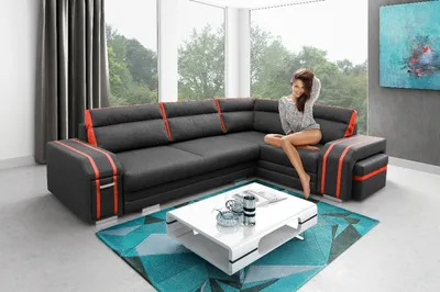 Immagine prodotto di Divano imbottito divano salotto divano gruppo di seduta soggiorno cuscini divano divano letto angolare