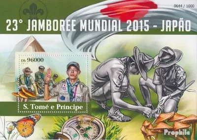 Produktbild von Briefmarken Sao Tome e Principe 2015 Mi Block 1109 (kompl. Ausgabe) postfrisch Pfadfinder