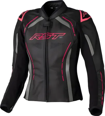 Zdjęcie produktu dla RST Ladies S1 CE Leather Jacket - Black/Neon Pink Rozmiar S