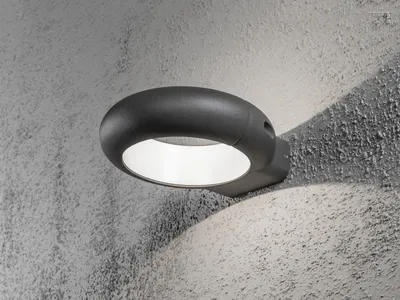 Produktbild von Konstsmide Rovigo High Power LED Wandleuchte - anthrazit lackiertes Aluminium, opales Acrylglas; 7950-370