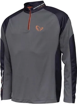 Produktbild von Savage Gear Angelshirt Tournament Shirt 1/2 Zip Sedona Grey L