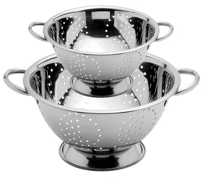 Küchensieb-Set 2er – Edelstahl – Ø 18 und 24 cm mit Griffen