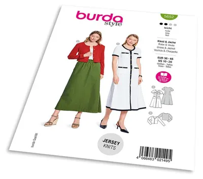 Obrázek produktu pro Střih Burda 5652 - Šaty nebo kardigan s knoflíky