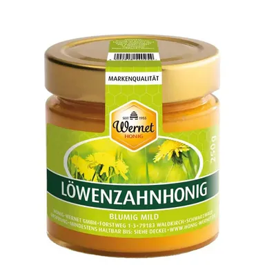 Produktbild von Honig Wernet Traditionsimker im Schwarzwald cremiger Löwenzahnhonig im 250g Glas